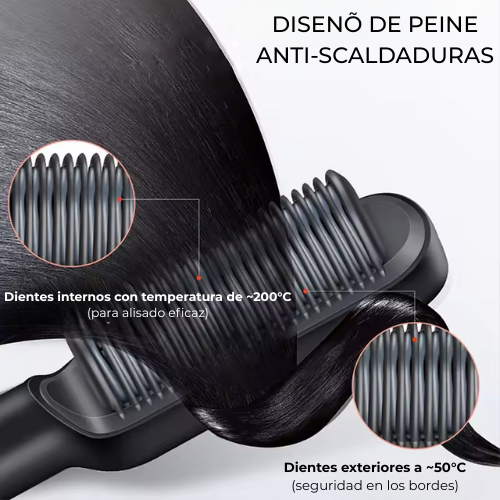 Cepillo Alisador SMF 10 – Melena lisa y brillante en 5 minutos, sin encrespamiento