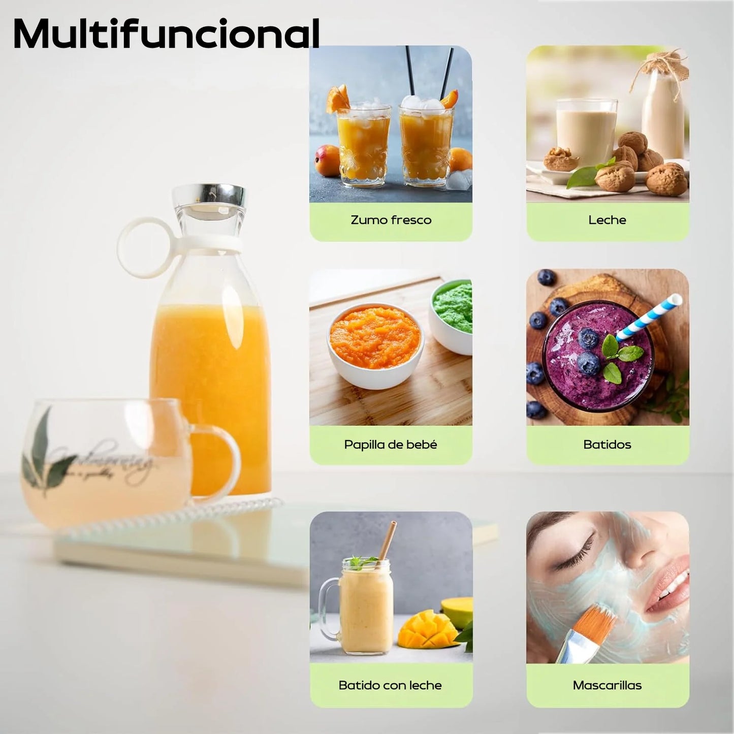 Batidora Portátil AL 50% - Esencial para Viajes, Trabajo y Hogar